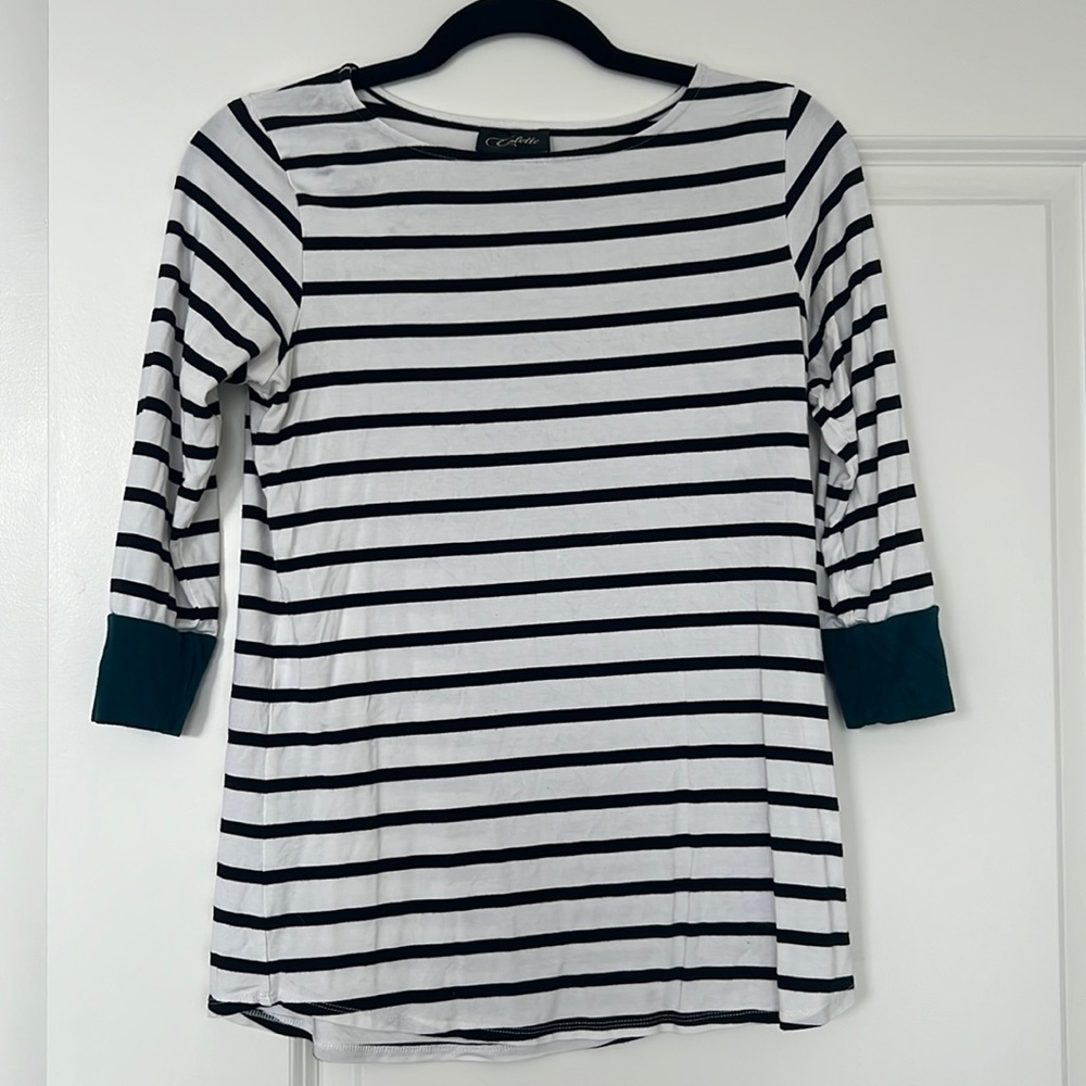 3-Quarter Sleeve Shirt w/ strips